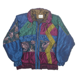 KENT STREET Womens Coat Blue Crazy Pattern L