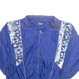 INTERNATIONAL BODYWEAR SPORT Womens Track Jacket Blue Floral S