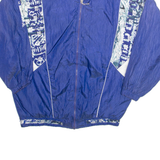 INTERNATIONAL BODYWEAR SPORT Womens Track Jacket Blue Floral S