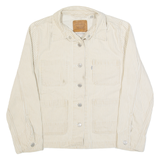 LEVI'S BIG E Womens Denim Jacket Cream Striped XS