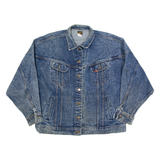 LEE Oversized Womens Denim Jacket Blue 90s M