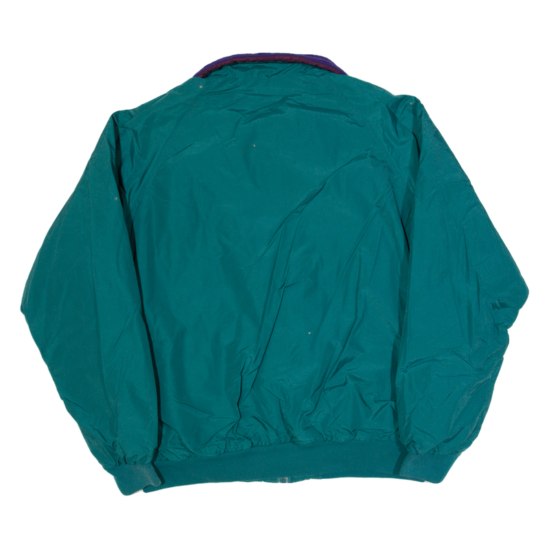 COLUMBIA Fleece Lined Mens Bomber Jacket Green 90s XL