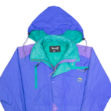 MAKER Mens Ski Jacket Blue 90s Hooded M