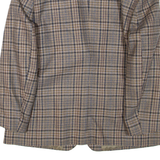 Womens Blazer Jacket Brown Wool Check L