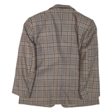 Womens Blazer Jacket Brown Wool Check L