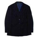 Womens Blazer Jacket Blue Wool L