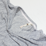 WHITE STUFF Womens Jumper Grey Tight Knit 3/4 Sleeve Linen UK 12