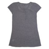 WHITE STUFF Womens Jumper Grey Tight Knit Short Sleeve Wool UK 10