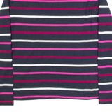 BARBOUR Hawkins Womens Patterned Jumper Blue Striped Tight Knit UK 8