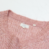 FAT FACE Womens Jumper Pink Chunky Knit Mohair UK 8