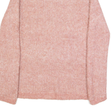 FAT FACE Womens Jumper Pink Chunky Knit Mohair UK 8