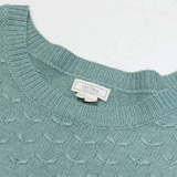 FAT FACE Womens Jumper Green Tight Knit Viscose UK 8