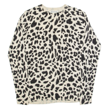 WHISTLES Womens Patterned Jumper Beige Tight Knit UK 10