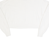 HOLLISTER Cropped Womens Jumper Cream Tight Knit L