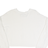 HOLLISTER Cropped Womens Jumper Cream Tight Knit L