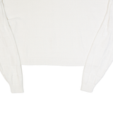 HOLLISTER Cropped Womens Jumper Cream Tight Knit L