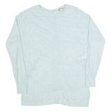 WHISTLES Womens Jumper Blue Tight Knit Linen XS