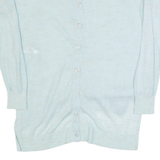 WHISTLES Womens Jumper Blue Tight Knit Linen XS