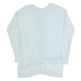 WHISTLES Womens Jumper Blue Tight Knit Linen XS