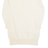 J.CREW Womens Jumper Cream Tight Knit 3/4 Sleeve Wool XXS