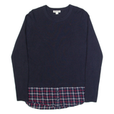 WHISTLES Womens Jumper Blue Tight Knit Wool UK 12