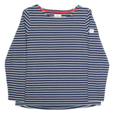 JOULES Womens Patterned Jumper Blue Striped Tight Knit UK 14