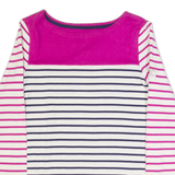 JOULES Womens Patterned Jumper White Striped Tight Knit UK 6