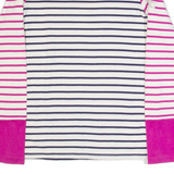 JOULES Womens Patterned Jumper White Striped Tight Knit UK 6