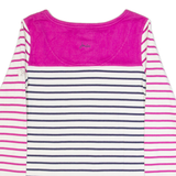 JOULES Womens Patterned Jumper White Striped Tight Knit UK 6