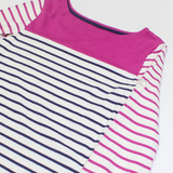 JOULES Womens Patterned Jumper White Striped Tight Knit UK 6