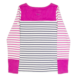 JOULES Womens Patterned Jumper White Striped Tight Knit UK 6