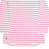 JOULES Womens Patterned Jumper Pink Striped Tight Knit UK 6