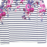 JOULES Womens Patterned Jumper White Striped Tight Knit UK 6