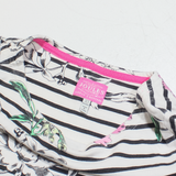 JOULES Womens Patterned Jumper White Striped Tight Knit UK 6