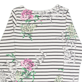 JOULES Womens Patterned Jumper White Striped Tight Knit UK 6