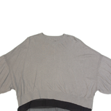 ALL SAINTS Relm Womens Jumper Grey Tight Knit Short Sleeve Linen L