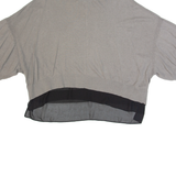 ALL SAINTS Relm Womens Jumper Grey Tight Knit Short Sleeve Linen L