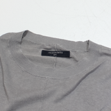 ALL SAINTS Relm Womens Jumper Grey Tight Knit Short Sleeve Linen L