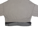 ALL SAINTS Relm Womens Jumper Grey Tight Knit Short Sleeve Linen L