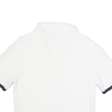 FRENCH CONNECTION Womens Jumper White Collared Waffle Knit Short Sleeve L