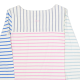 JOULES Womens Patterned Jumper White Striped Tight Knit UK 6