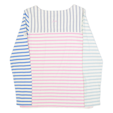 JOULES Womens Patterned Jumper White Striped Tight Knit UK 6