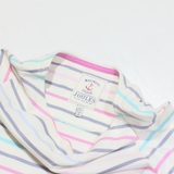 JOULES Womens Patterned Jumper White Striped Tight Knit UK 6