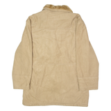 GV Womens Overcoat Jacket Beige Shearling Suede L