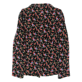 XAGON MAN Mens Blazer Jacket Black Velvet Floral M