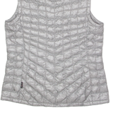 THE NORTH FACE Womens Puffer Gilet Silver Nylon L