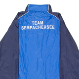 NIKE Team Sempachersee Mens Rain Jacket Blue Nylon Hooded M