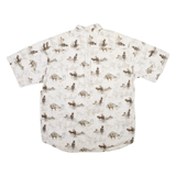 BIT & BRIDLE Horses Mens Shirt White L