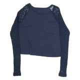 HOLLISTER Womens Jumper Blue Tight Knit L