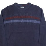TOMMY JEANS Mens Jumper Blue Tight Knit XS